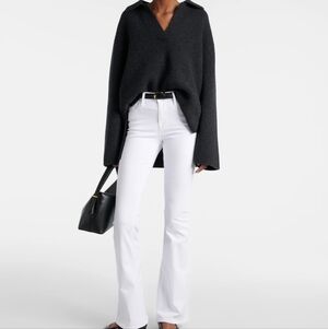 NWT Frame Le High Flare High-Rise Women's Jeans- Blanc